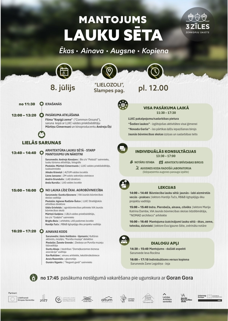 Zemkopju saiets “3 ZĪLES” programma