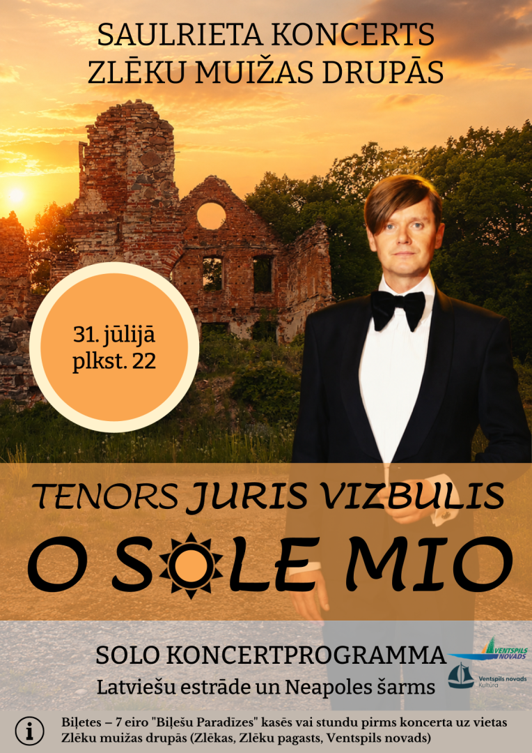 Solo koncertprogramma “O Sole Mio” piedāvā klausītājiem sirsnīgu unmuzikāli krāšņu ceļojumu kopā ar dziedātāju Juri Vizbuli