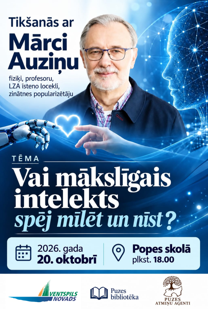 Popes skolā notiks tikšanās ar Mārci Auziņu