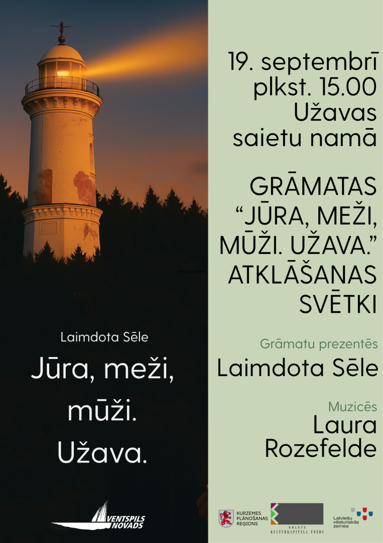 19. septembrī notiks grāmatas "Jūra, meži, mūži. Užava" atklāšanas svētki