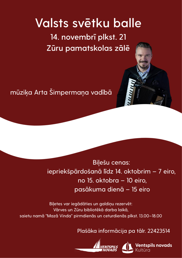 Zūrās notiks Valsts svētku balle