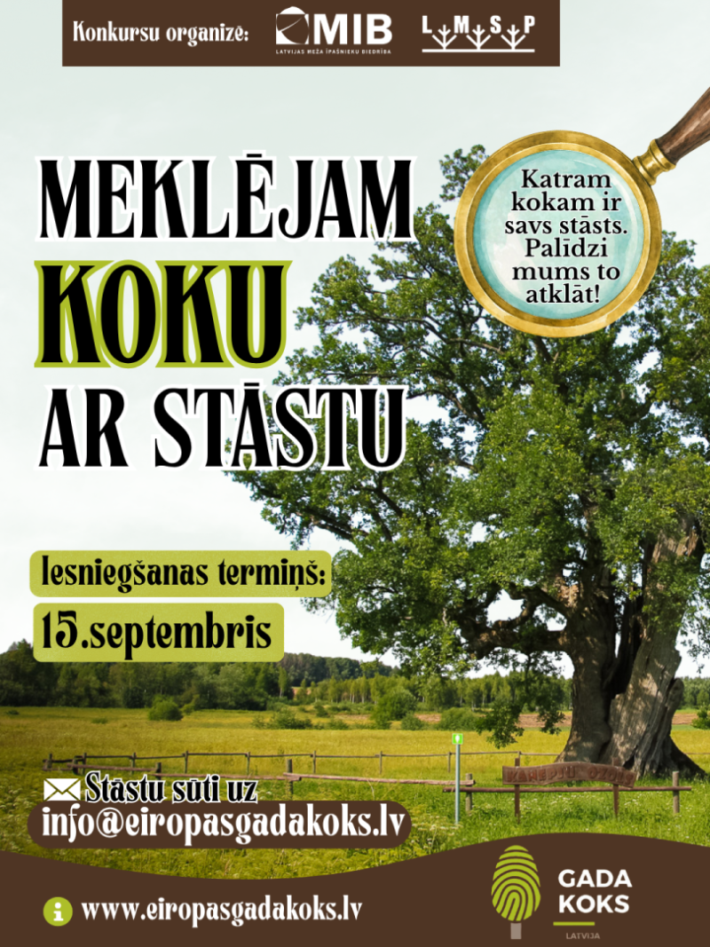 Vasarai sākoties, meklējam Latvijas kokus ar stāstu!