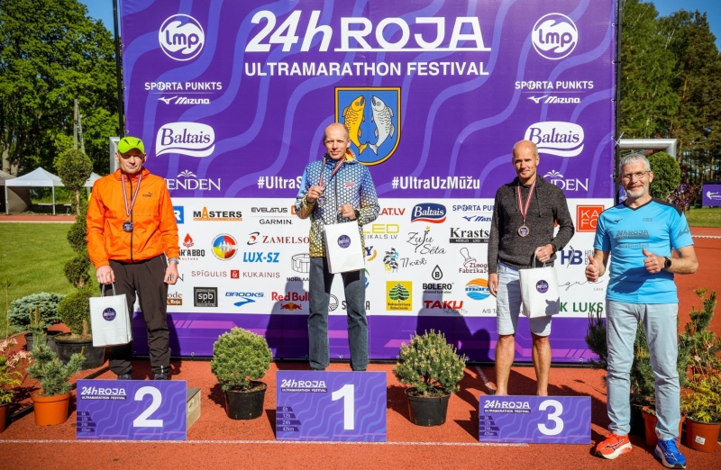 Andis Jaunķierpis 24 stundu laikā noskrēja 213,61 km un ieguva zeltu savā vecuma grupā.