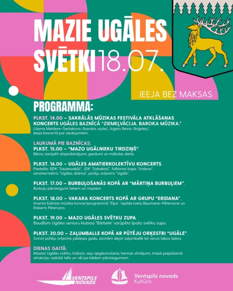 Mazie Ugāles svētki notiks 18. jūlijā