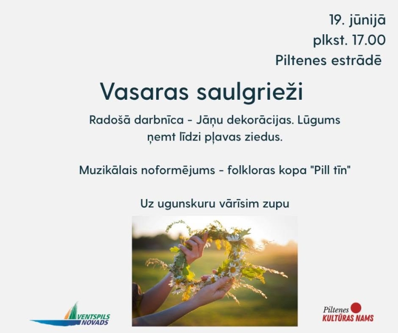Piltenē svinēs saulgriežus