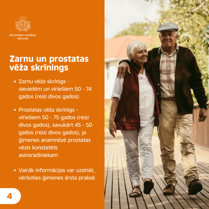 Nacionālais veselības dienests (NVD) ir apkopojis informāciju par visām valsts apmaksātajām profilaktiskajām pārbaudēm, kuras ir pieejamas Latvijas iedzīvotājiem.