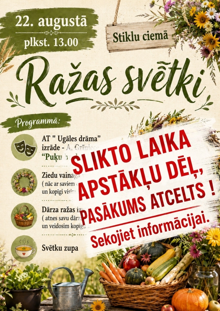 Ražas svētku pasākums atcelts