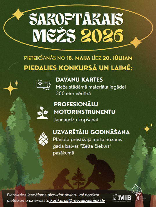Jau desmito gadu aicina pieteikties konkursam “Sakoptākais mežs”
