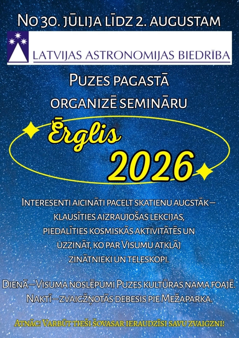 Seminārs "Ērglis 2026" notiks Blāzmā