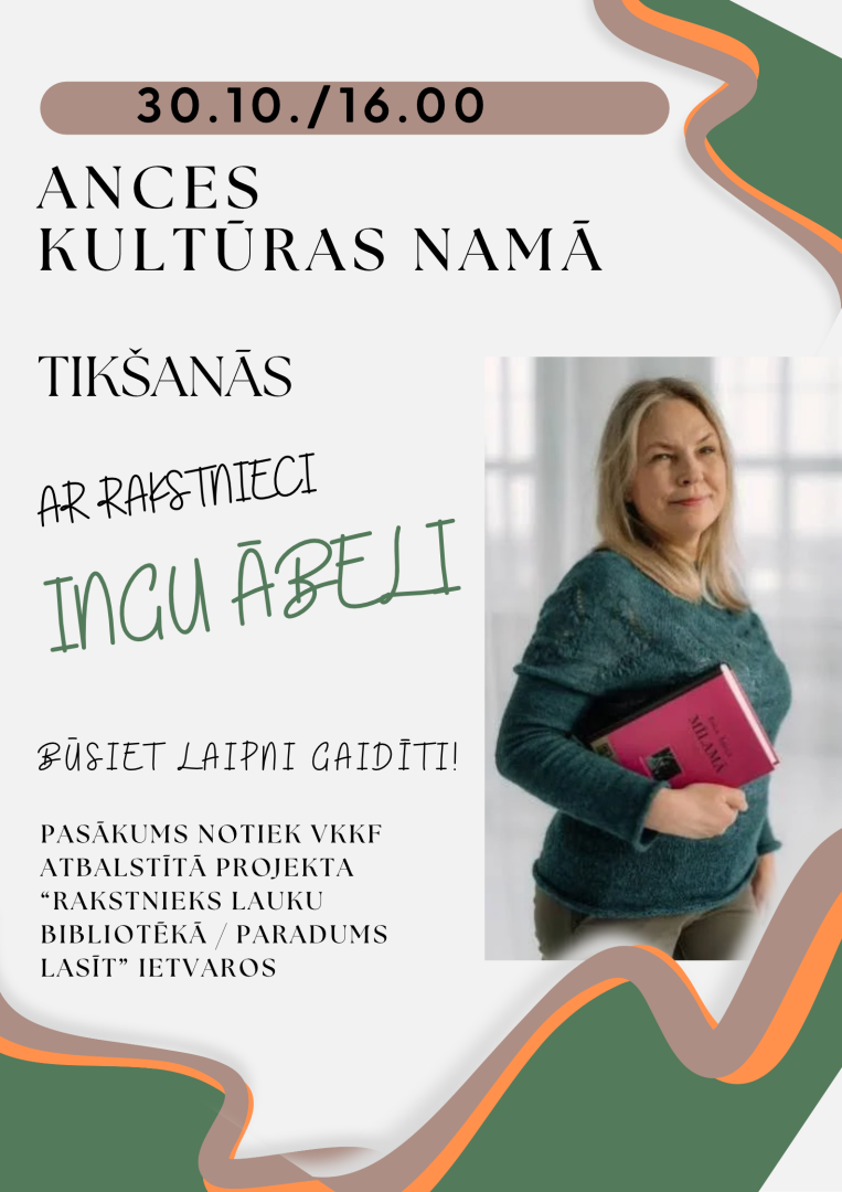 Tikšanās ar rakstnieci Ingu Ābeli