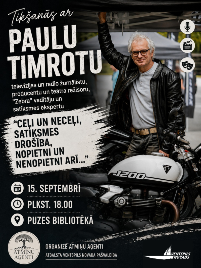 Puzē notiks tikšanās ar Paulu Timrotu