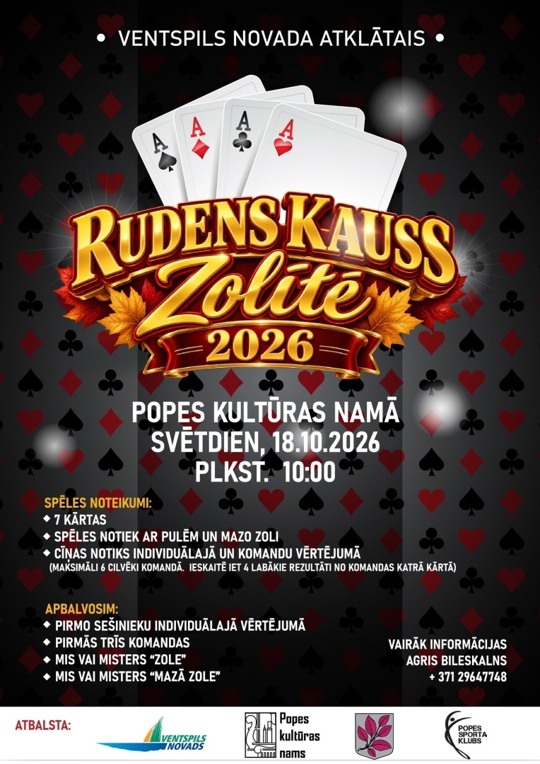 Rudens kauss zolītē 2026