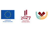 Eiropas Sociālā fonda plus programmas logo ansamblis