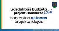Līdzdalības budžeta 2026 projektu konkursā saņemtas astoņas projektu idejas