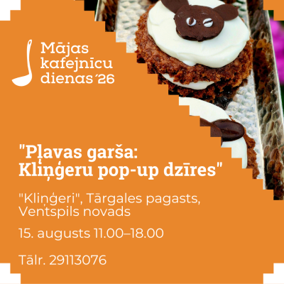 "Klinģeros" mājas kafejnīca būs atvērta 15. augustā