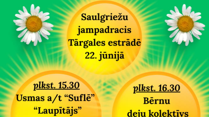 Tārgalē svinēs saulgriežus