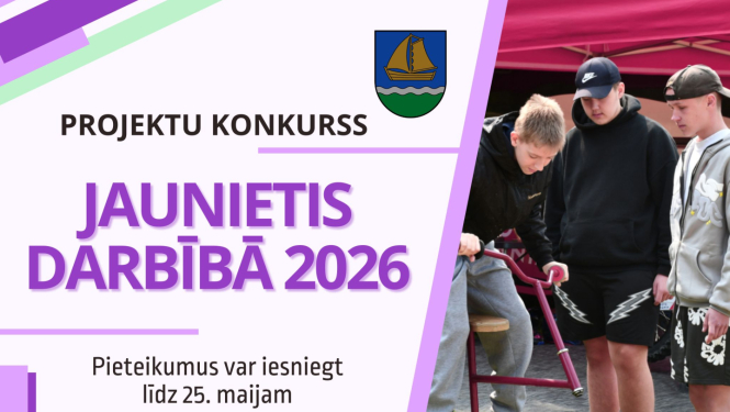 Aicina pieteikties projektu konkursā “Jaunietis darbībā 2026”