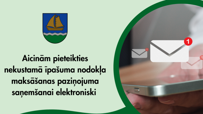 Saņemiet nekustamā īpašuma nodokļa maksāšanas paziņojumus elektroniski vizuālis