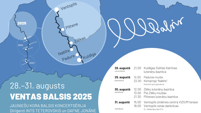 Piltenē un Zlēkās notiks kora "Ventas BALSIS" koncerts