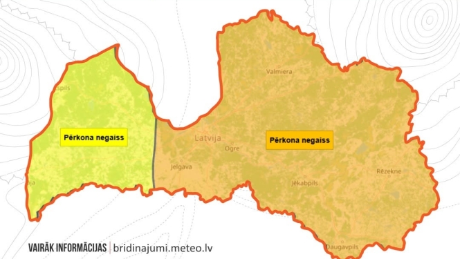 Latvijā būs negaiss