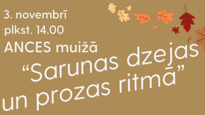 Novembrī Ancē notiks sarunas dzejas un prozas ritmā