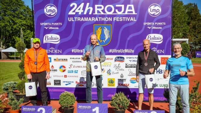 Andis Jaunķierpis 24 stundu laikā noskrēja 213,61 km un ieguva zeltu savā vecuma grupā.