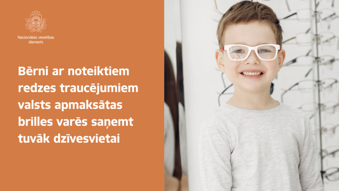 Vizuālis par optikas preču piemērošanu bērniem