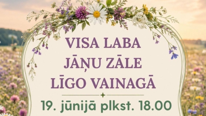 Ugālē veidos Līgo vainagu