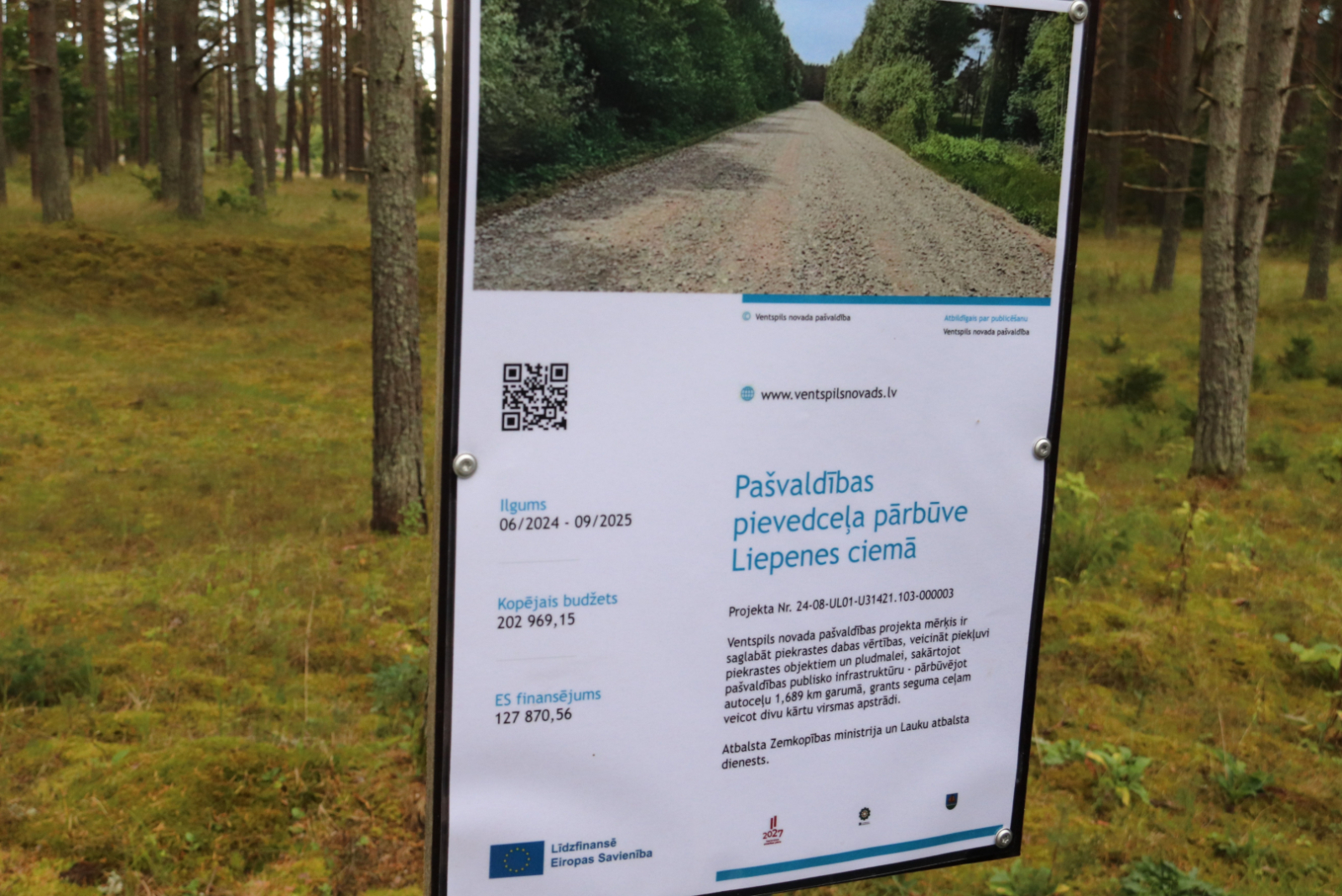 Ceļa būves paskaidrojošā afiša