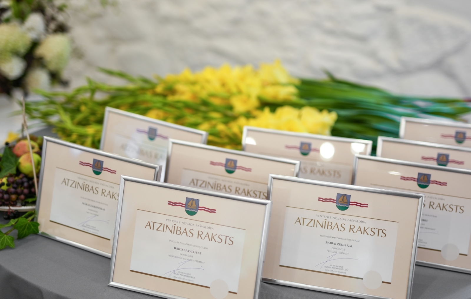 Vārves muižā tika sveikti pedagogi