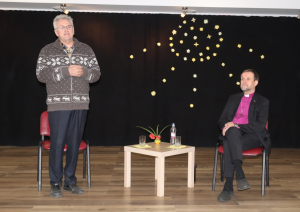 Mācītājs Jānis Kalniņš un arhibīskaps Jānis Vanags