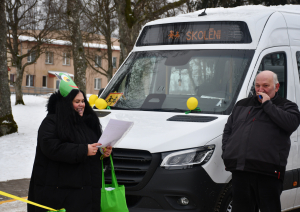 Jauno elektroautobusu svinīgā atklāšana