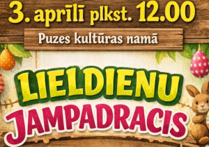 3. aprīlī Puzē notiks Lieldienu svinības