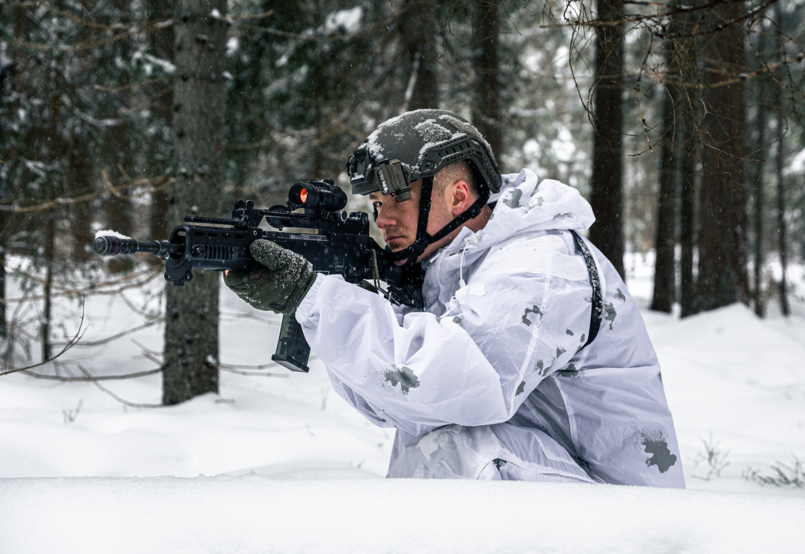 No šī gada 9. līdz 13. februārim Ventspils novada Vārves un Užavas pagastos notiks NBS Sauszemes spēku Mehanizētās kājnieku brigādes Kaujas nodrošinājuma bataljona karavīru kolektīvā apmācība.
