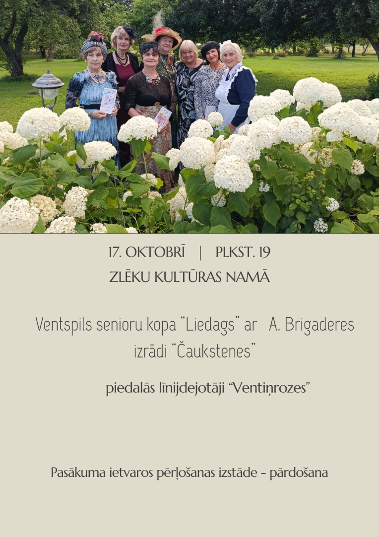 "Čaukstenes" 17. oktobrī Zlēku kultūras namā
