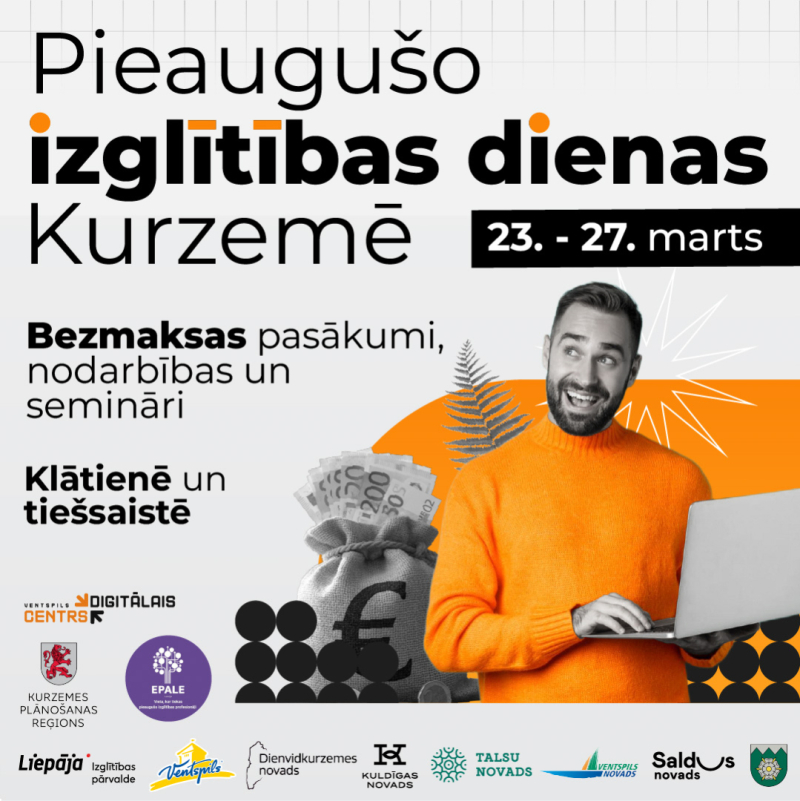 Notiks pieaugušo izglītības dienas