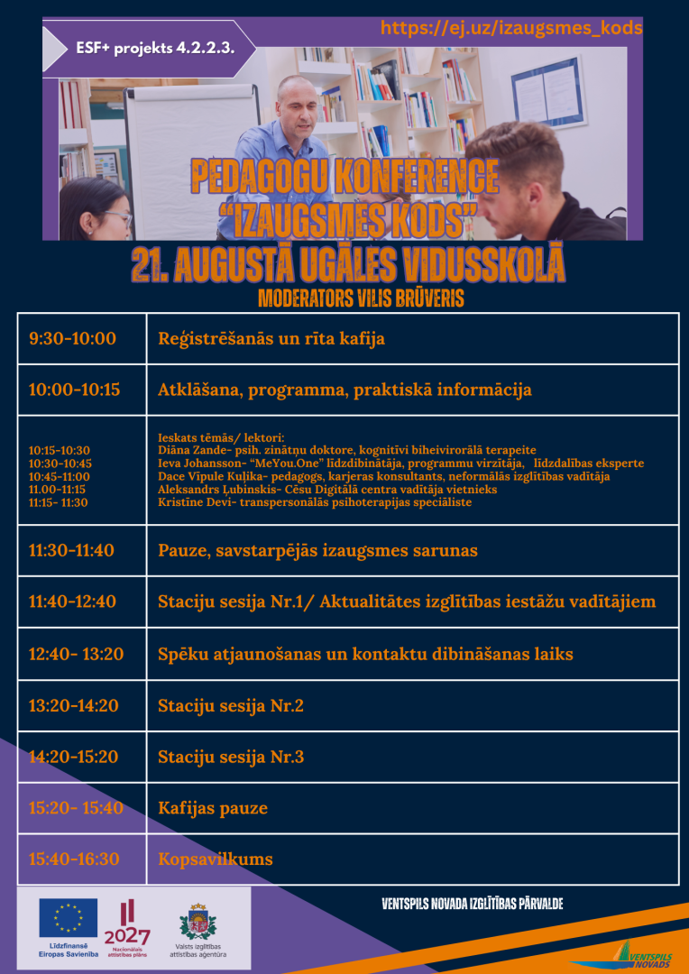 Notiks Ventspils novada pedagogu konference “Izaugsmes kods”