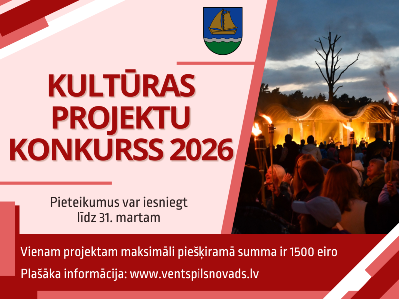 Izsludina pieteikšanos kultūras projektu konkursā