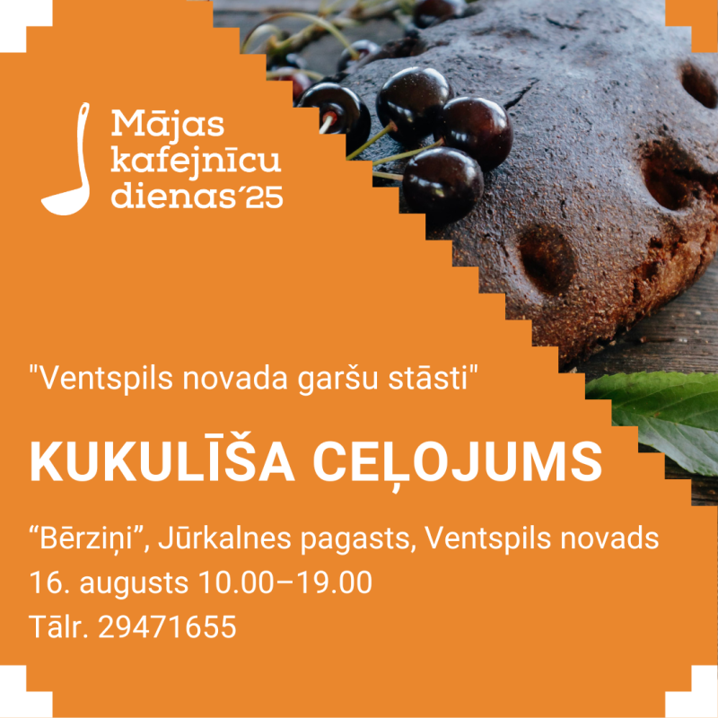 Kafejnīca "Kukulīša ceļojums" viesus uzņēms 16. augustā, "Bērziņos" Jūrkalnes pagastā
