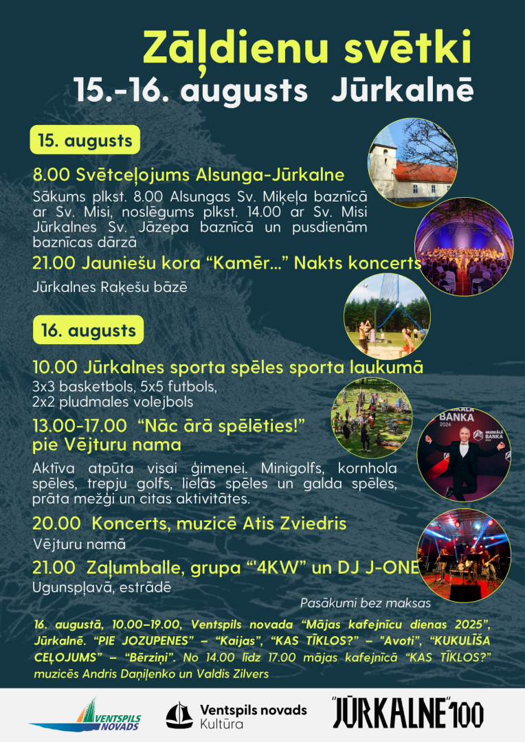 Zāļdienas Jūrkalnē notiks 15. un 16. augustā