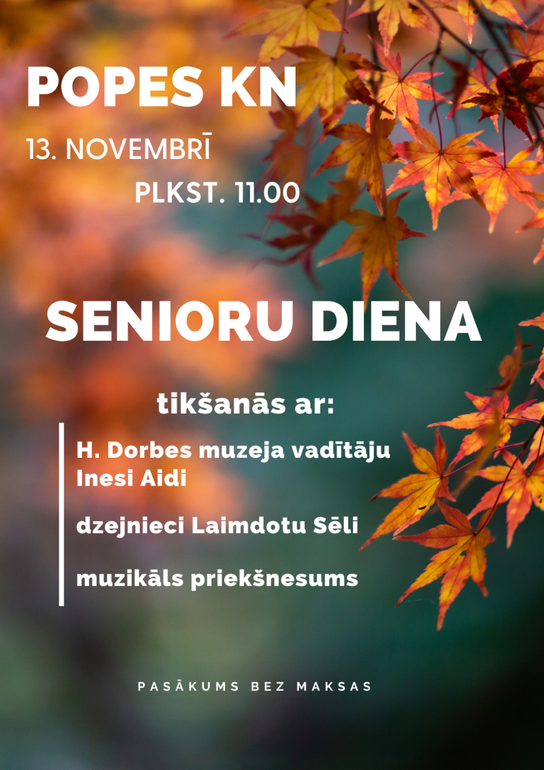 Popē notiks senioru diena