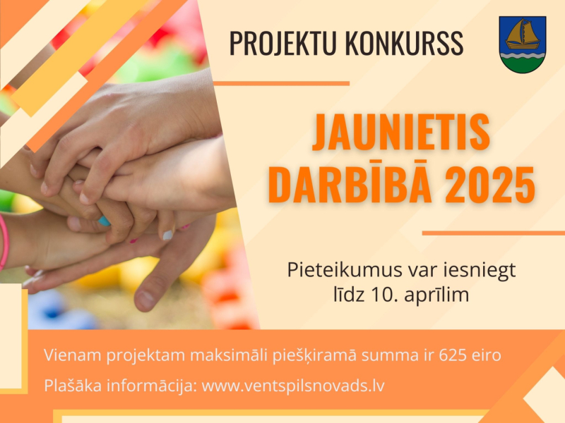 Projektu konkursa “Jaunietis darbībā 2025” vizuālis