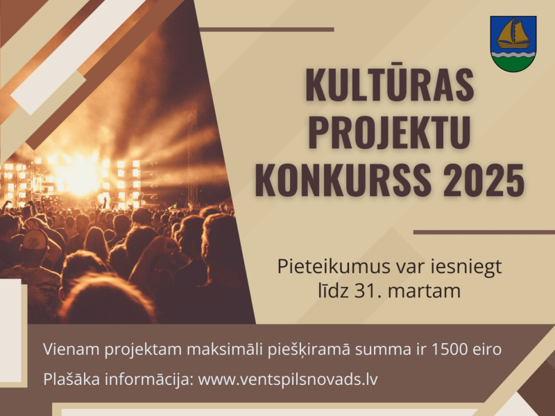 Kultūras projektu konkursa 2025 vizuālis