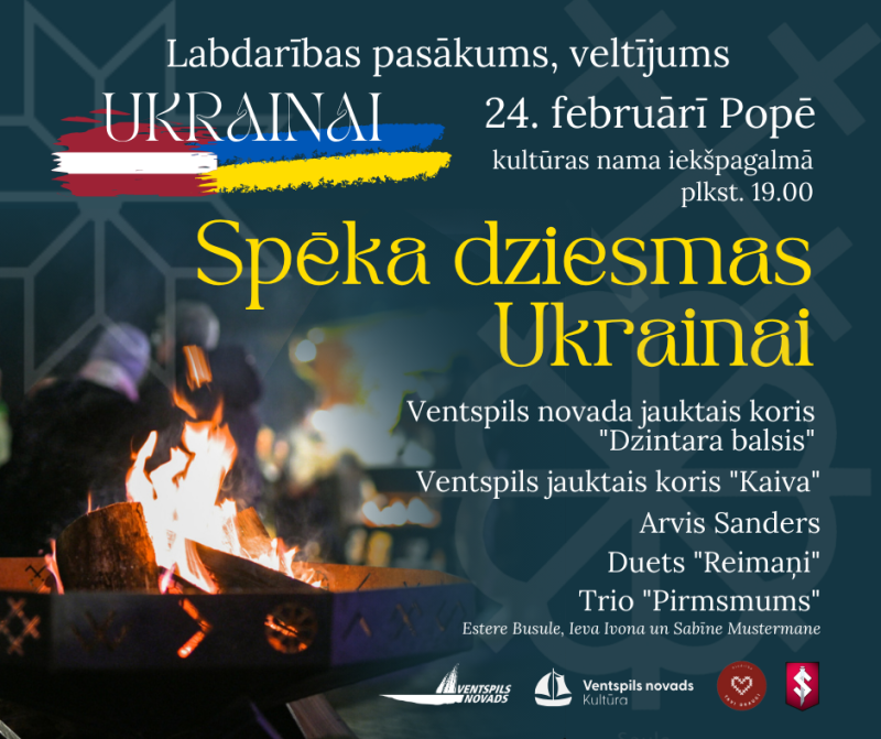 Popē notiks Ukrainas atbalsta pasākums