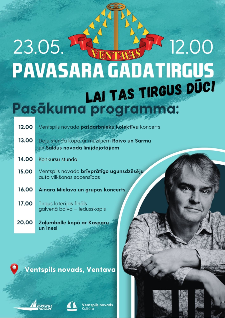 Ventavas pavasara gadatirgus šogad norisināsies 23. maijā