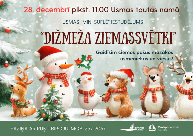 Usmā sveiks mazākos usmeniekus Ziemassvētkos