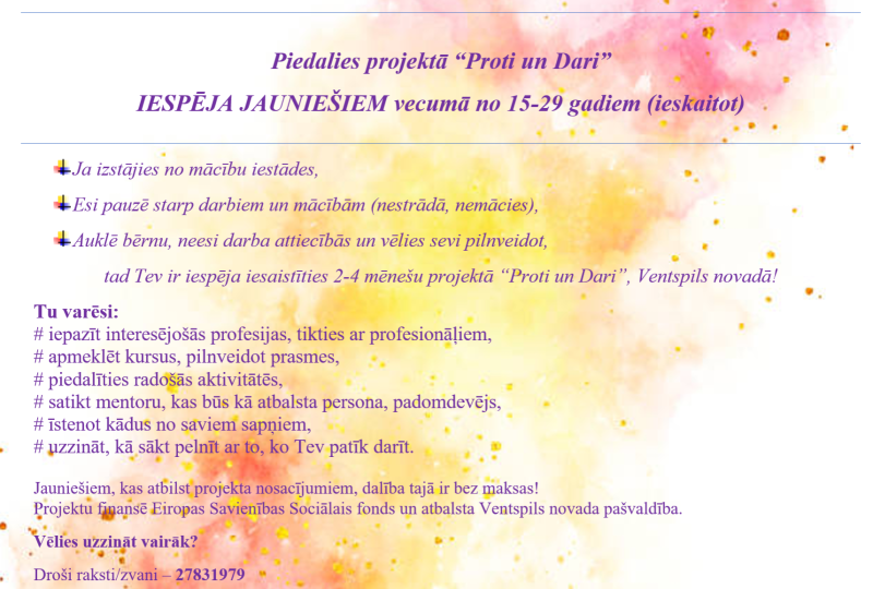 Projekta “PROTI un DARI 2.0” vizuālis