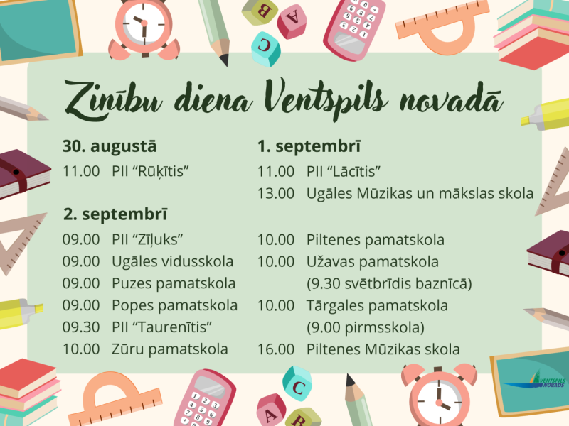 Zinību dienas Ventspils novadā vizuālis