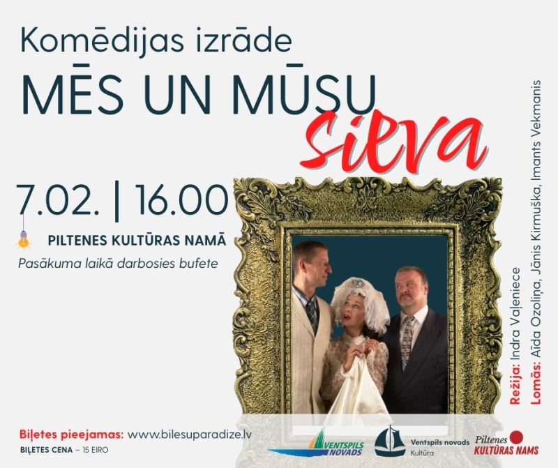 Piltenē notiks komēdijas izrāde