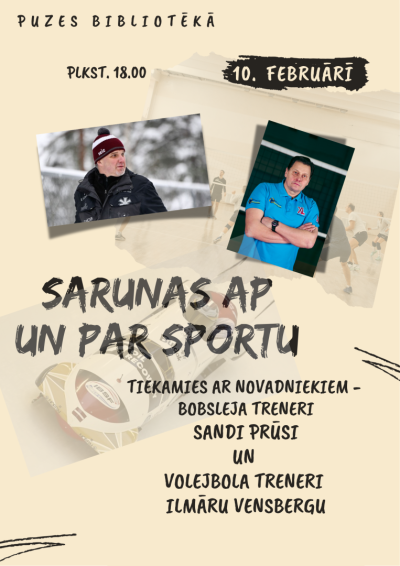 Puzē būs iespēja tikties ar Sandi Prūsi un Ilmāru Vensbergu